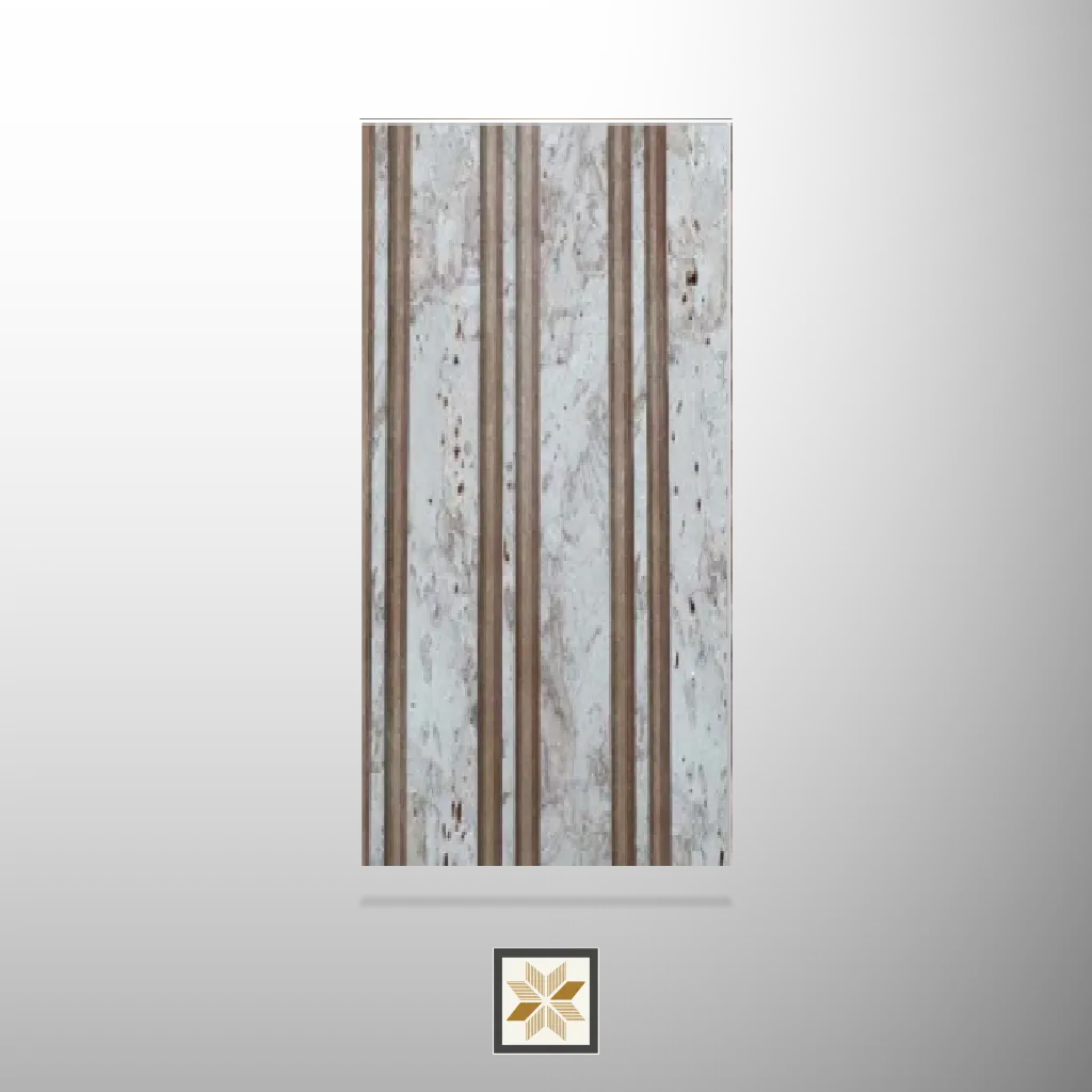 8x0.41 feet | 12 mm White Wood louvers (suitable for Bedroom, Living Room, Office, TV Cabinet) | LV-23546