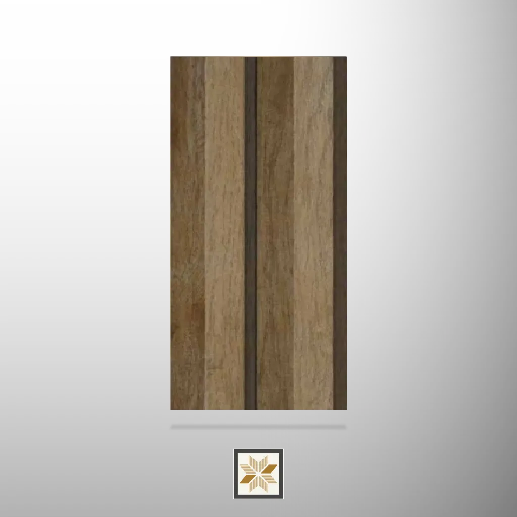 8x0.41 feet | 12 mm Brown Wood louvers (suitable for Bedroom, Hotel, Living Room, Office, Restaurant, TV Cabinet) | LV-23562