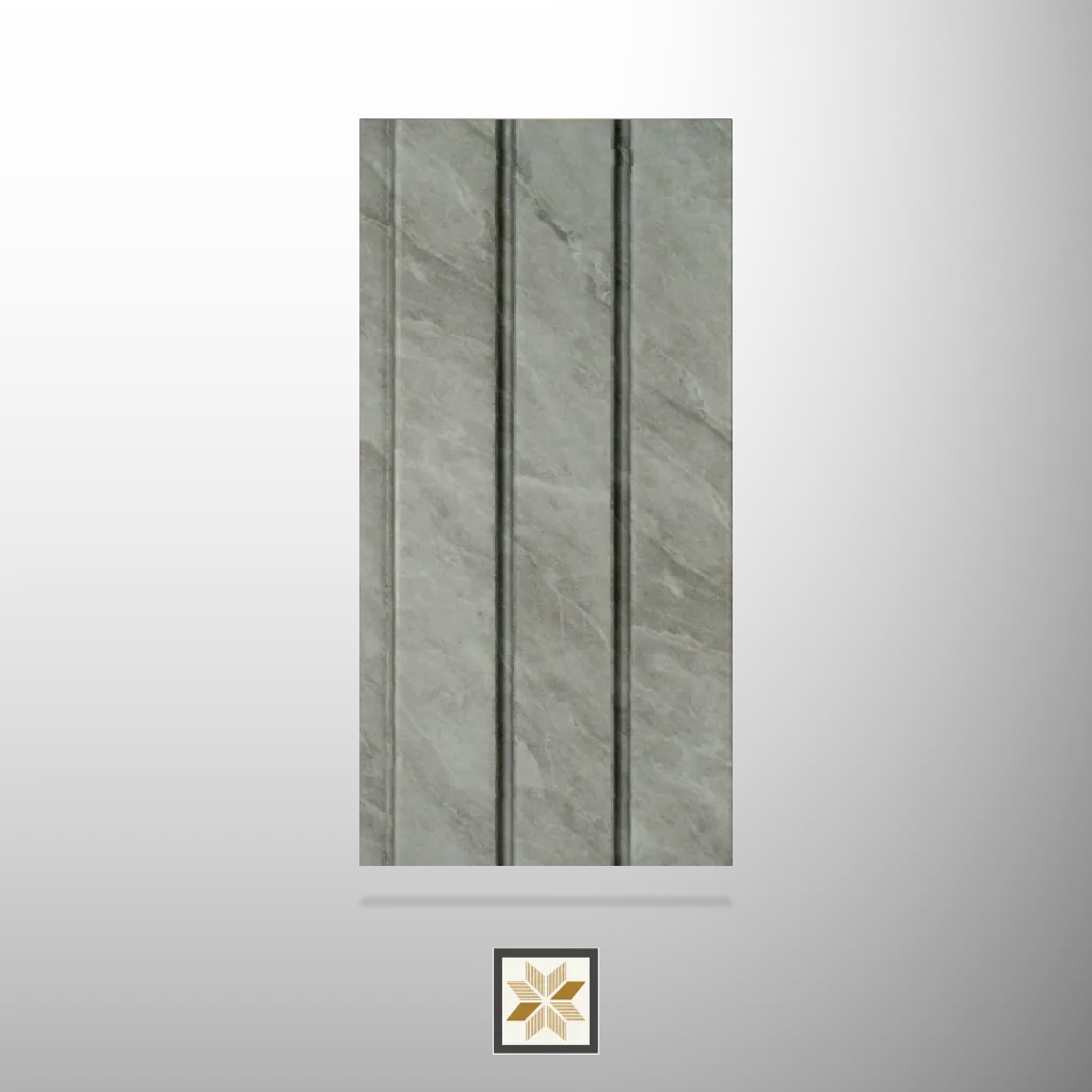 8x0.41 feet | 12 mm Grey Marble louvers (suitable for Living Room) | LV-23565