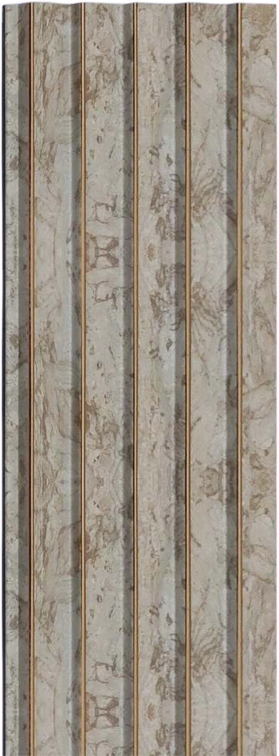 8x0.41 feet | 12 mm Cream Marble louvers (suitable for Bedroom, Hotel, Kitchen, Living Room, Office, Restaurant) | LV-23585
