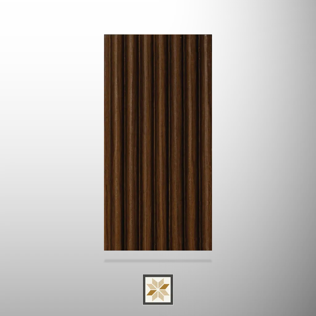 8x0.41 feet | 12 mm Brown Wood louvers (suitable for Living Room) | LV-23592