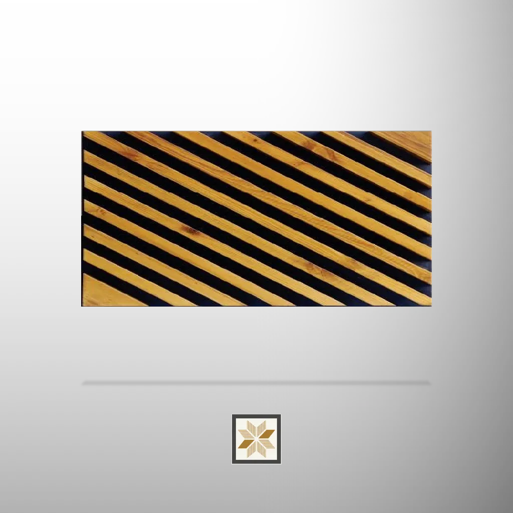 9x0.93 feet | 12 mm Brown Patterned louvers (suitable for Bedroom, Living Room, Office, TV Cabinet) | LV-23593