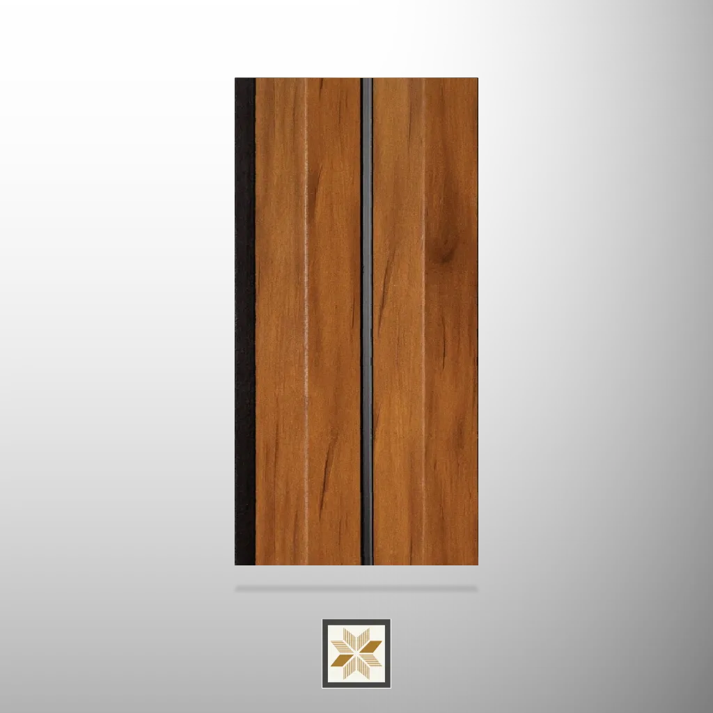 8x0.41 feet | 12 mm Brown Wood louvers (suitable for Living Room) | LV-23598