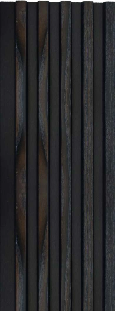 8x0.41 feet | 12 mm Black Wood louvers (suitable for Bedroom, Hotel, Kitchen, Living Room, Office, Restaurant) | LV-23612