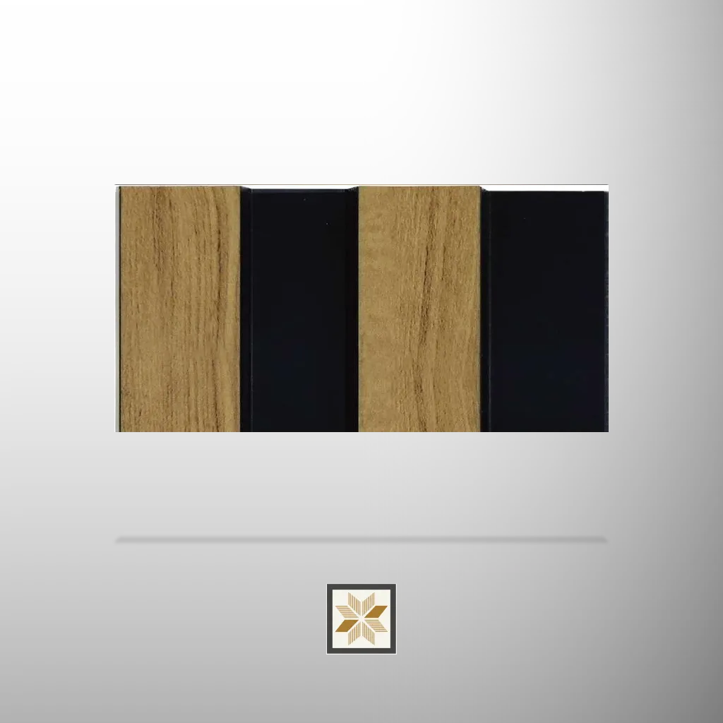 9.5x0.39 feet | 20 mm Brown Wood louvers (suitable for Bedroom, Living Room, Office) | LV-23634