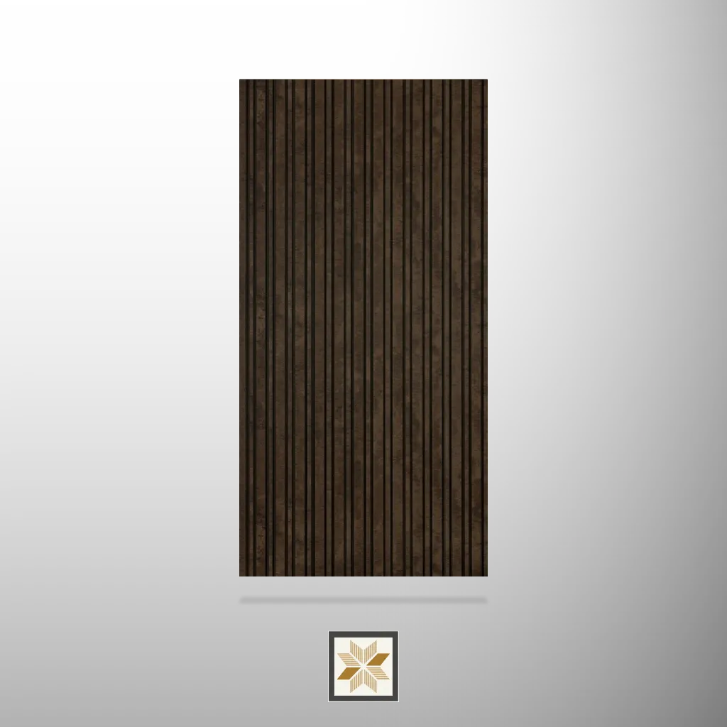 8x1 feet | 6 mm Brown Wood louvers (suitable for Bedroom, Living Room, Office, TV Cabinet) | LV-24036-B