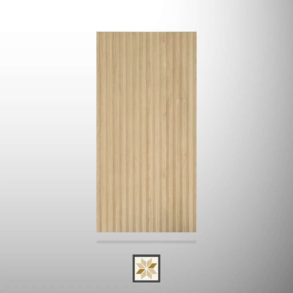8x1 feet | 6 mm Brown Wood louvers (suitable for Bedroom, Living Room, Office, TV Cabinet) | LV-23662