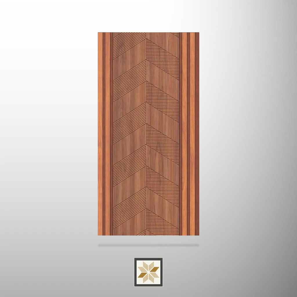 8x1 feet | 8 mm Brown Patterned louvers (suitable for Bedroom, Living Room, Office, TV Cabinet) | LV-23670