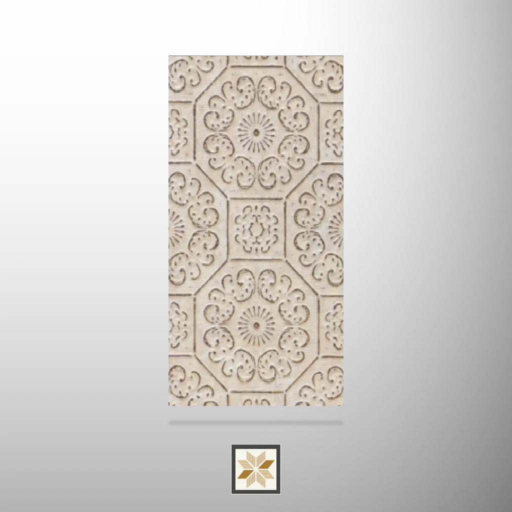8x2 feet | 2 mm Beige Patterned louvers (suitable for Bedroom, Hotel, Kitchen, Living Room, Office, Restaurant, TV Cabinet, Wardrobe) | LV-23693