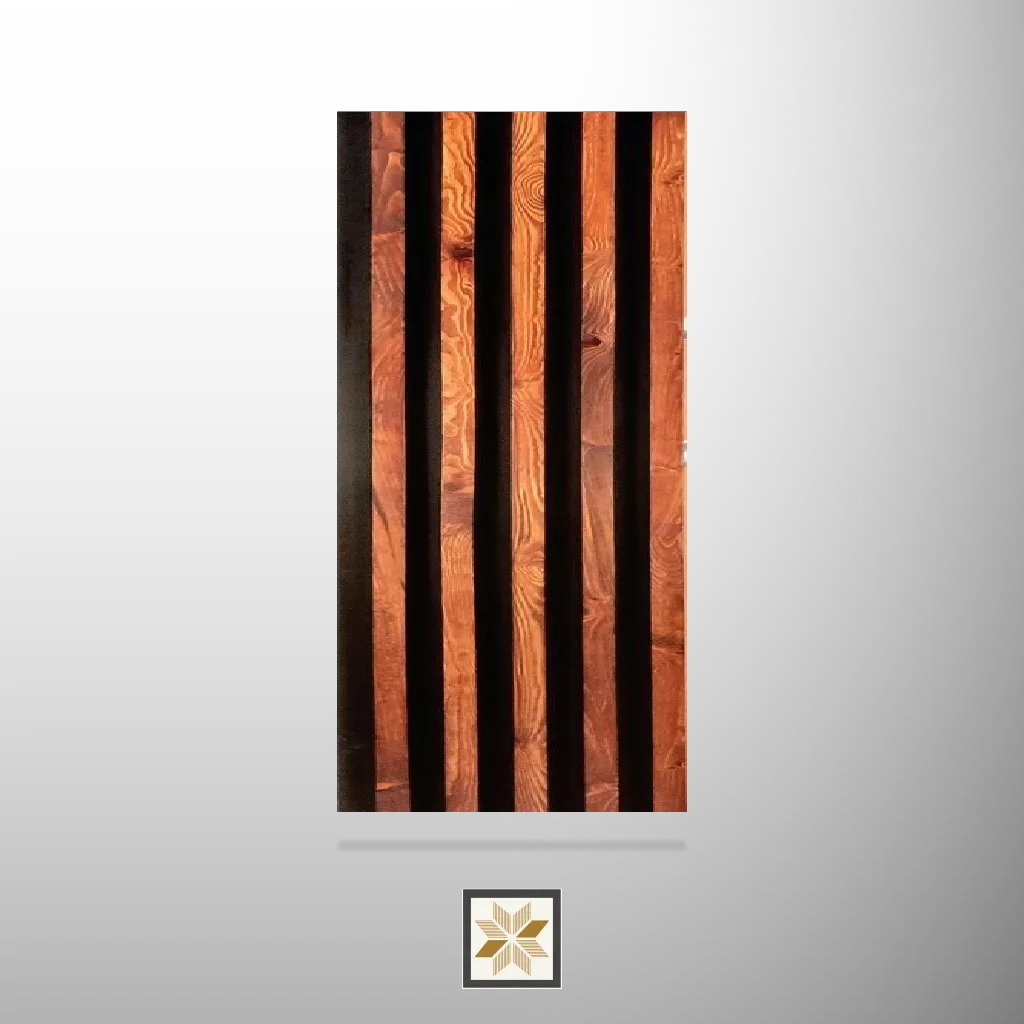 9x0.93 feet | 12 mm Brown Wood louvers (suitable for Bedroom, Living Room, Office, TV Cabinet) | LV-23697