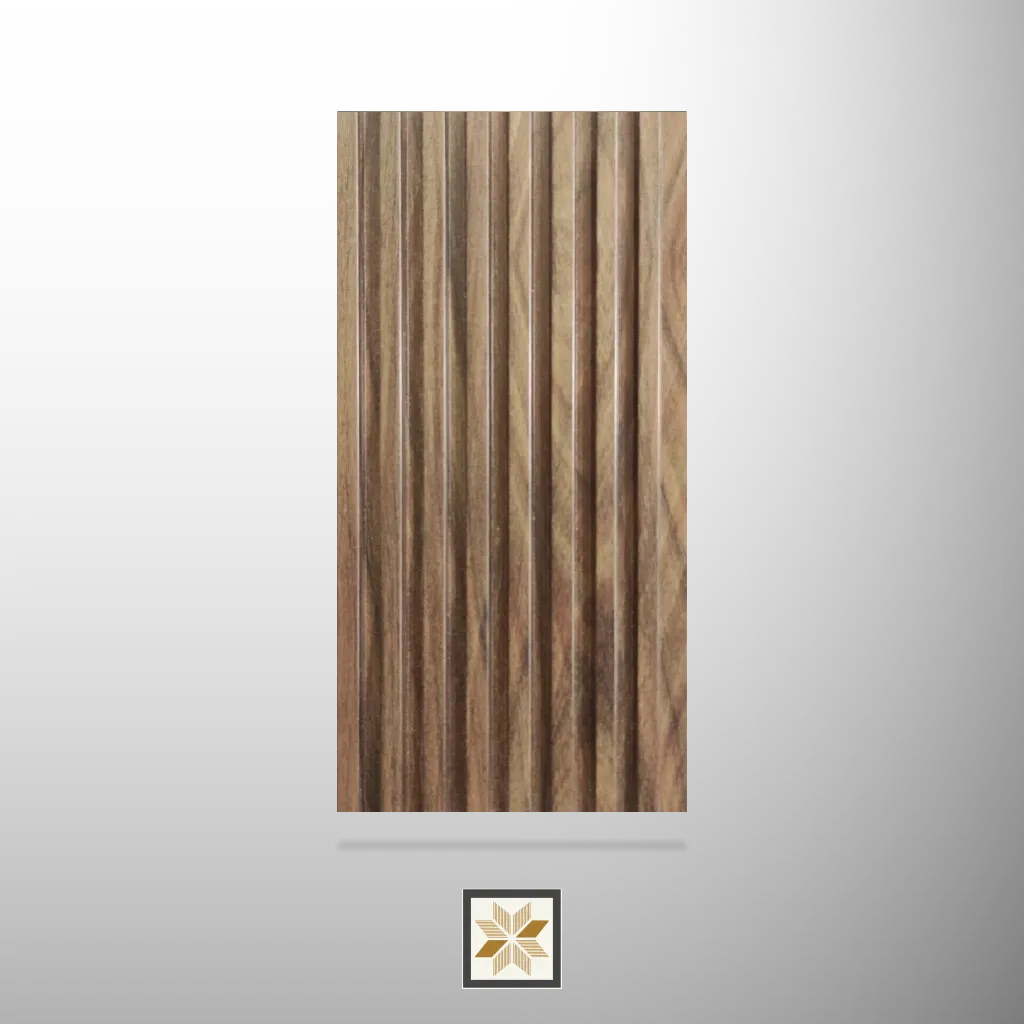 9.2x0.41 feet | 12 mm Brown Wood louvers (suitable for Bedroom, Hotel, Kitchen, Living Room, Office, Restaurant, Wardrobe) | LV-23708