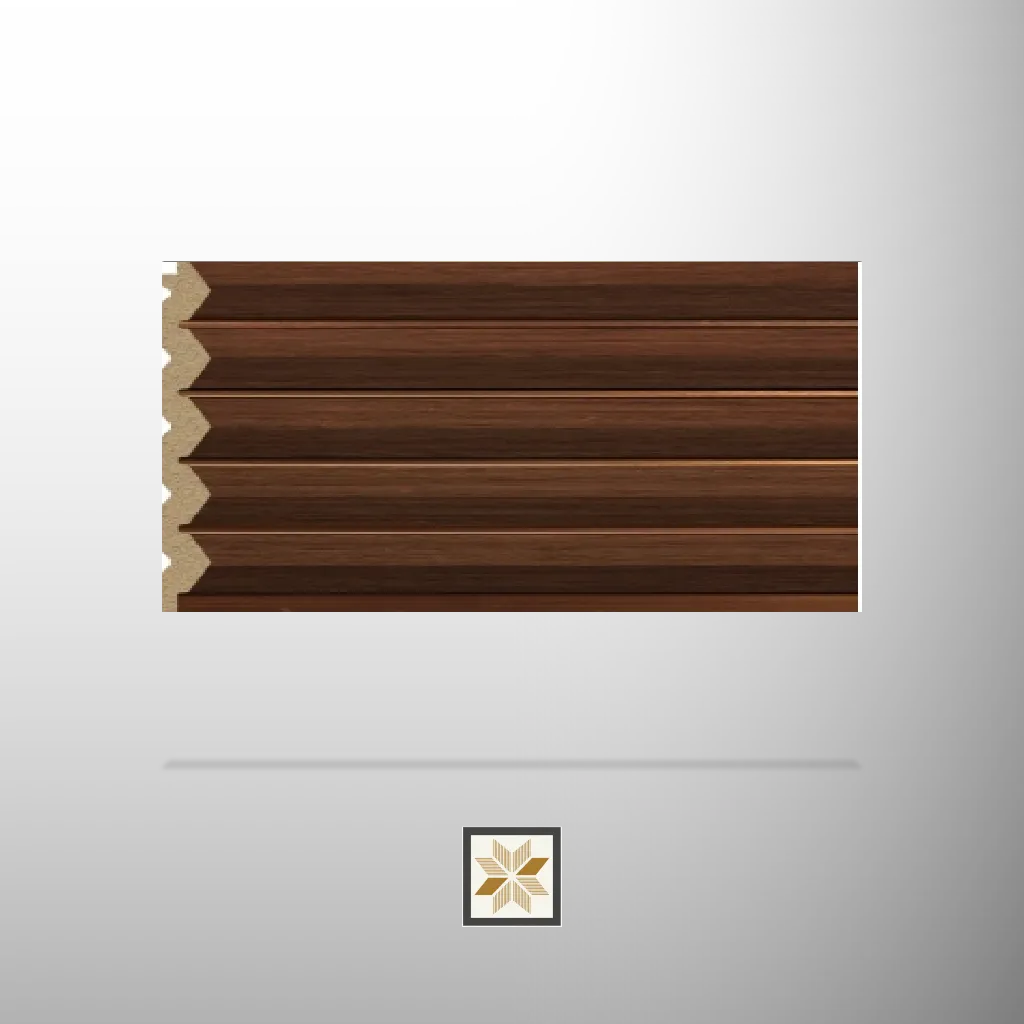 8x0.65 feet | 12 mm Brown Wood louvers (suitable for Bathroom, Bedroom, Hotel, Kitchen, Living Room, Office, Restaurant) | LV-23710-C