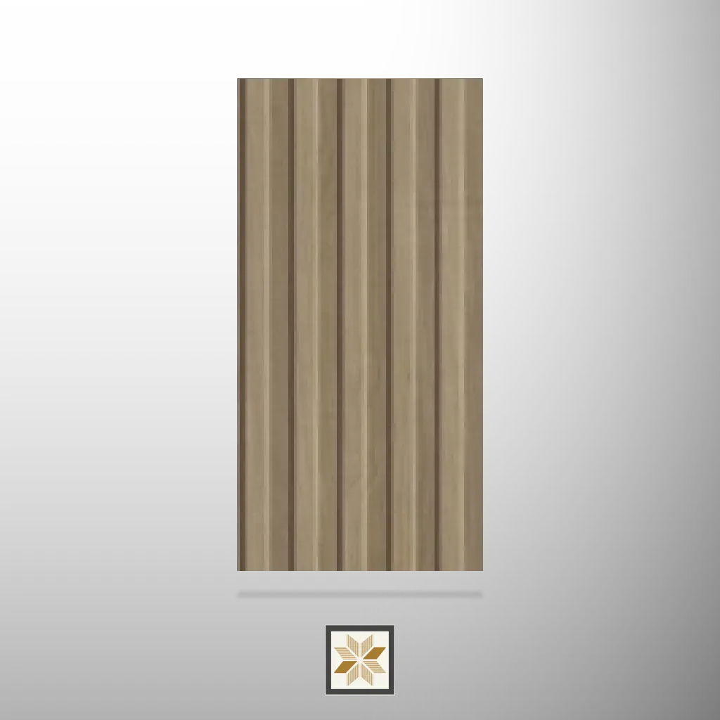 8x0.58 feet | 9 mm Brown Wood louvers (suitable for Bathroom, Bedroom, Hotel, Kitchen, Living Room, Office, Restaurant, TV Cabinet, Wardrobe) | LV-23724