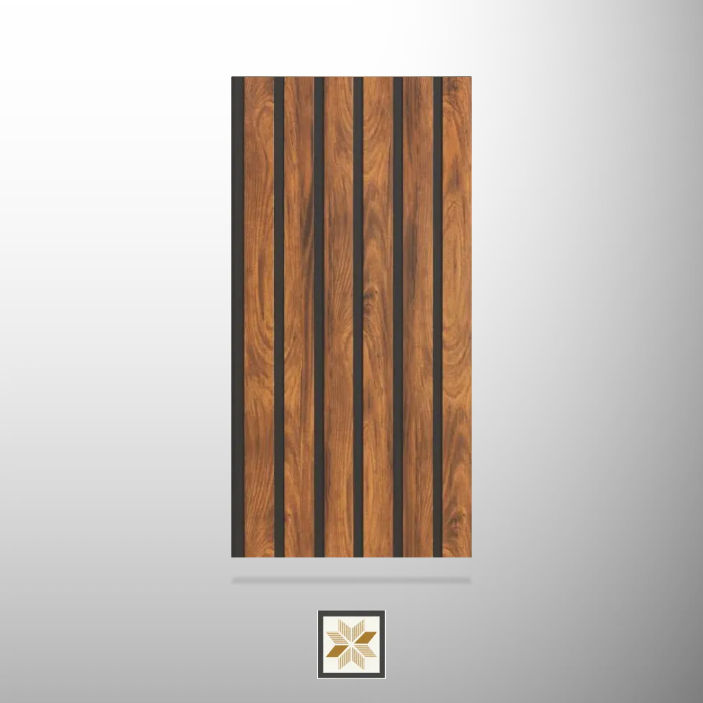 8x1 feet | Brown Wood louvers (suitable for Kitchen, Living Room, Office) | LV-23735