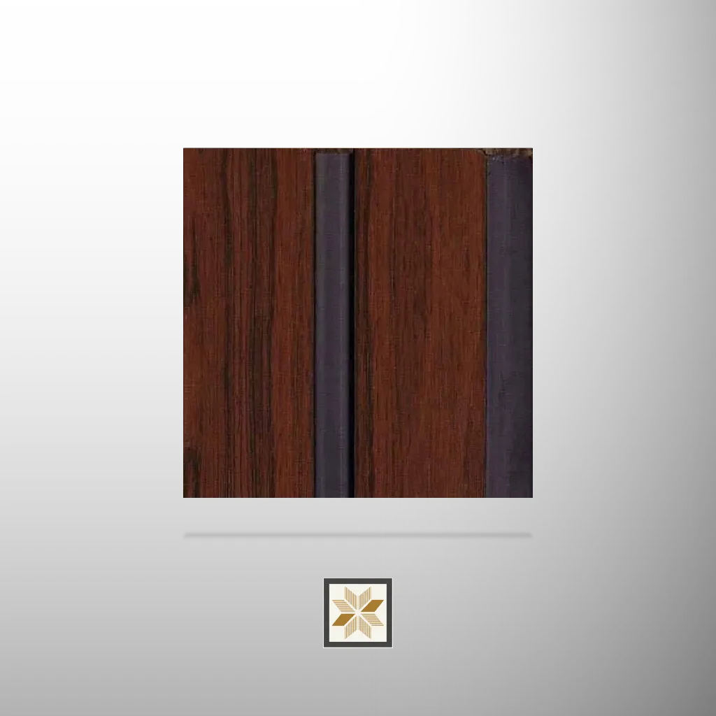 8x0.41 feet | 12 mm Brown Wood louvers (suitable for Bathroom, Bedroom, Hotel, Kitchen, Living Room, Office, Restaurant, TV Cabinet, Wardrobe) | LV-23745