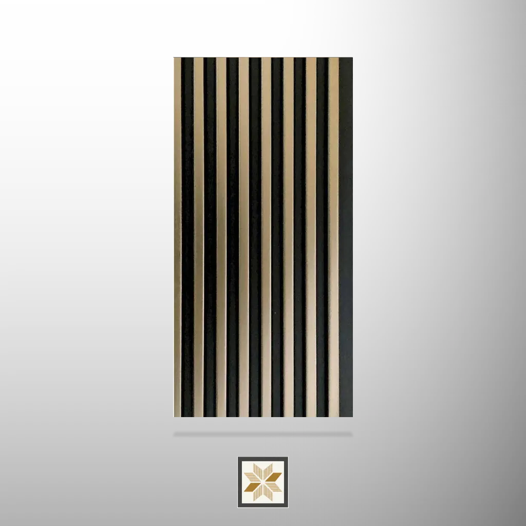 8x0.41 feet | 12 mm Brown louvers (suitable for Bathroom, Bedroom, Hotel, Kitchen, Living Room, Office, Restaurant, TV Cabinet, Wardrobe) | LV-23746