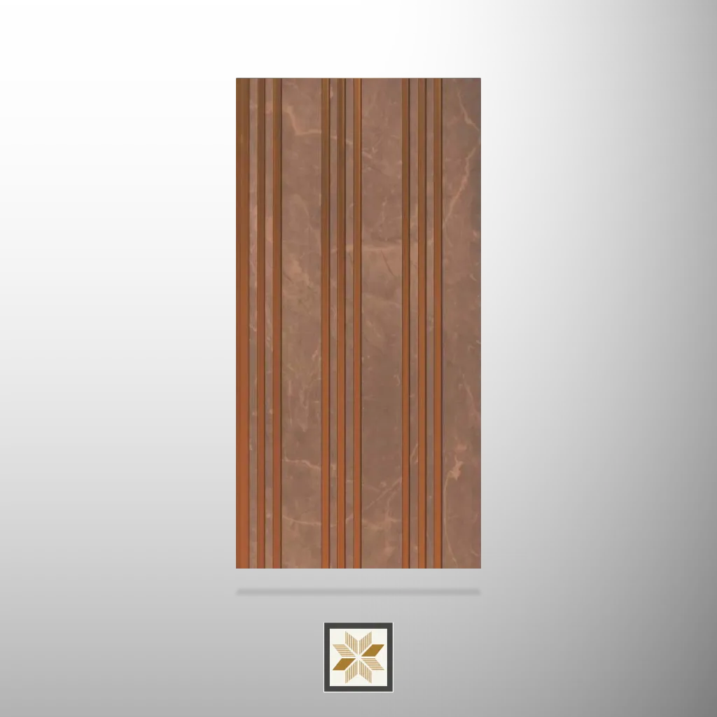 8x1 feet | Brown Wood louvers (suitable for Kitchen, Living Room, Office) | LV-23751