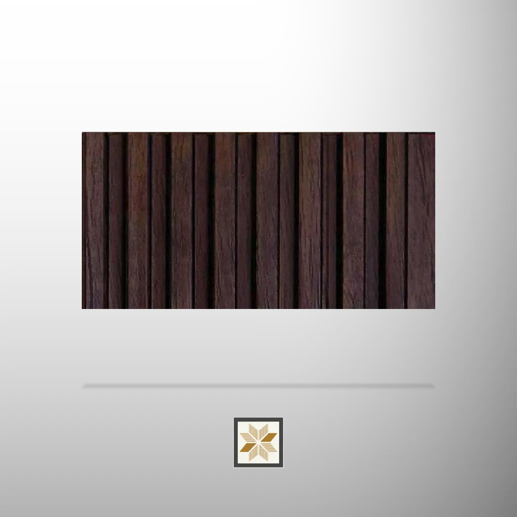 8x0.41 feet | 12 mm Brown Wood louvers (suitable for Bathroom, Bedroom, Hotel, Kitchen, Living Room, Office, Restaurant, TV Cabinet, Wardrobe) | LV-23765