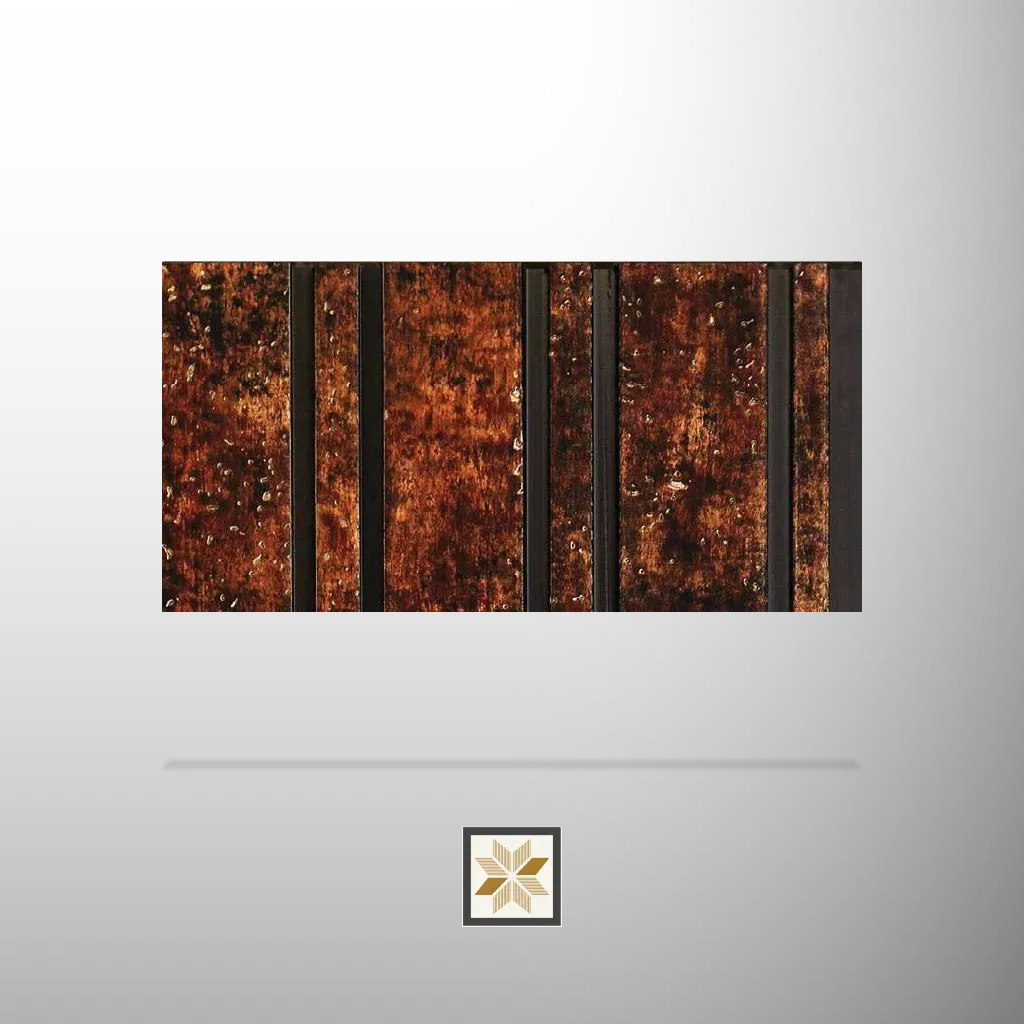 8x0.66 feet | 12 mm Brown Metallic louvers (suitable for Bathroom, Bedroom, Hotel, Kitchen, Living Room, Office, Restaurant, TV Cabinet, Wardrobe) | LV-23773