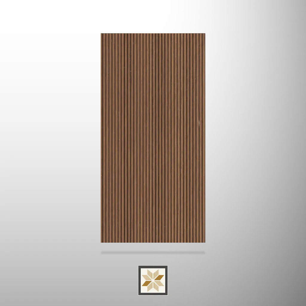 8x2 feet | Brown Wood louvers (suitable for Bedroom, Hotel, Kitchen, Living Room, Office, Restaurant, TV Cabinet, Wardrobe) | LV-23782
