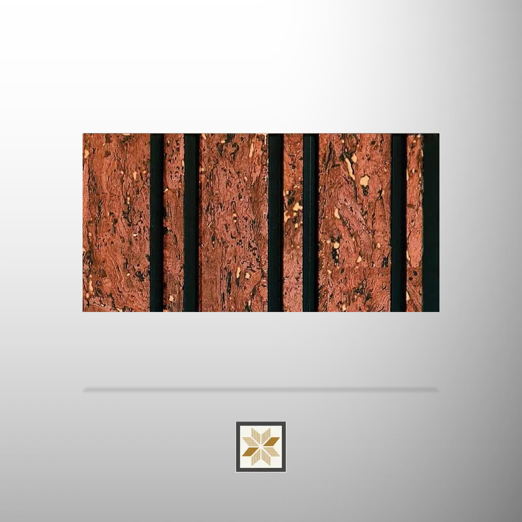 8x0.66 feet | 12 mm Brown Metallic louvers (suitable for Bathroom, Bedroom, Hotel, Kitchen, Living Room, Office, Restaurant, TV Cabinet, Wardrobe) | LV-23789