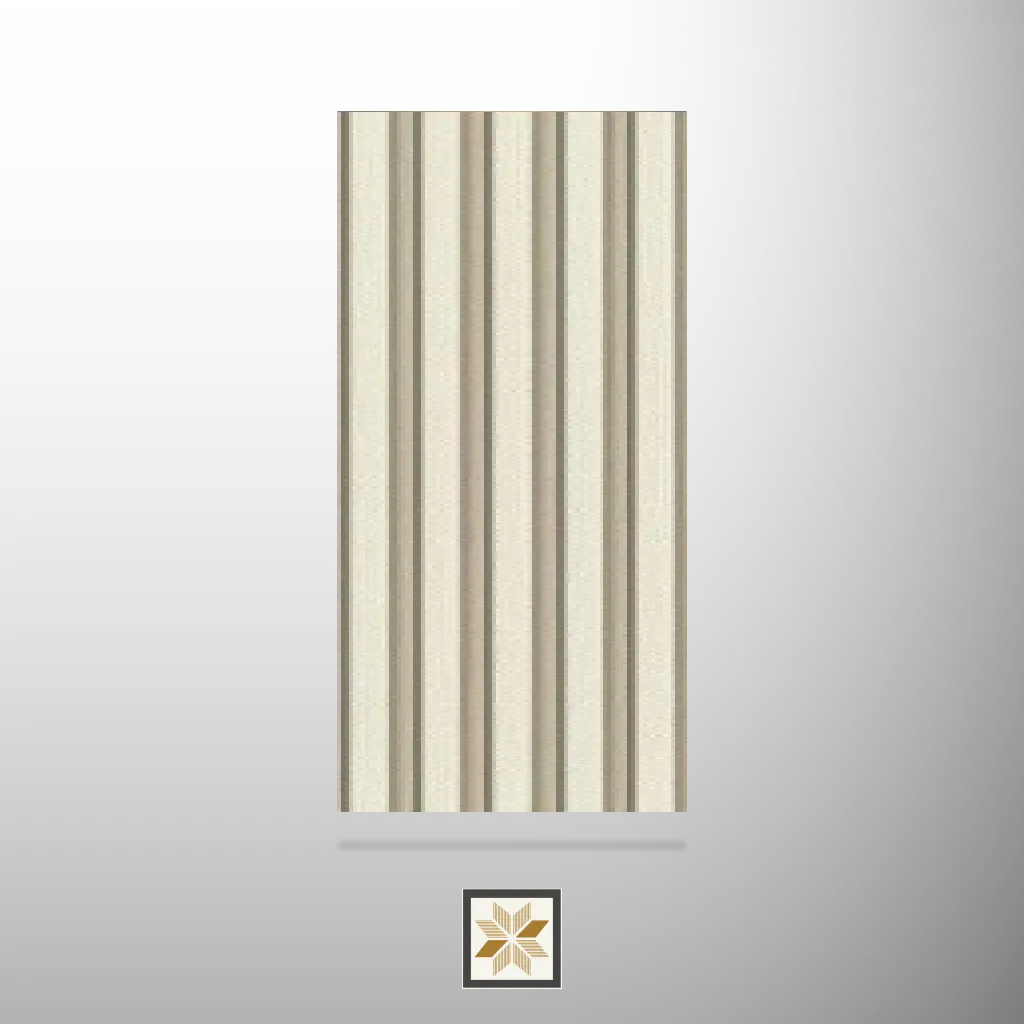 8x0.58 feet | 9 mm Cream Fabric louvers (suitable for Bathroom, Bedroom, Hotel, Kitchen, Living Room, Office, Restaurant, TV Cabinet, Wardrobe) | LV-23790