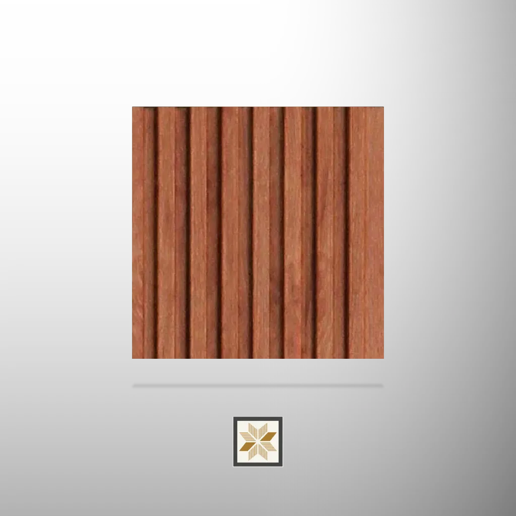 8x0.41 feet | 12 mm Brown Wood louvers (suitable for Bathroom, Bedroom, Hotel, Kitchen, Living Room, Office, Restaurant, TV Cabinet, Wardrobe) | LV-23792