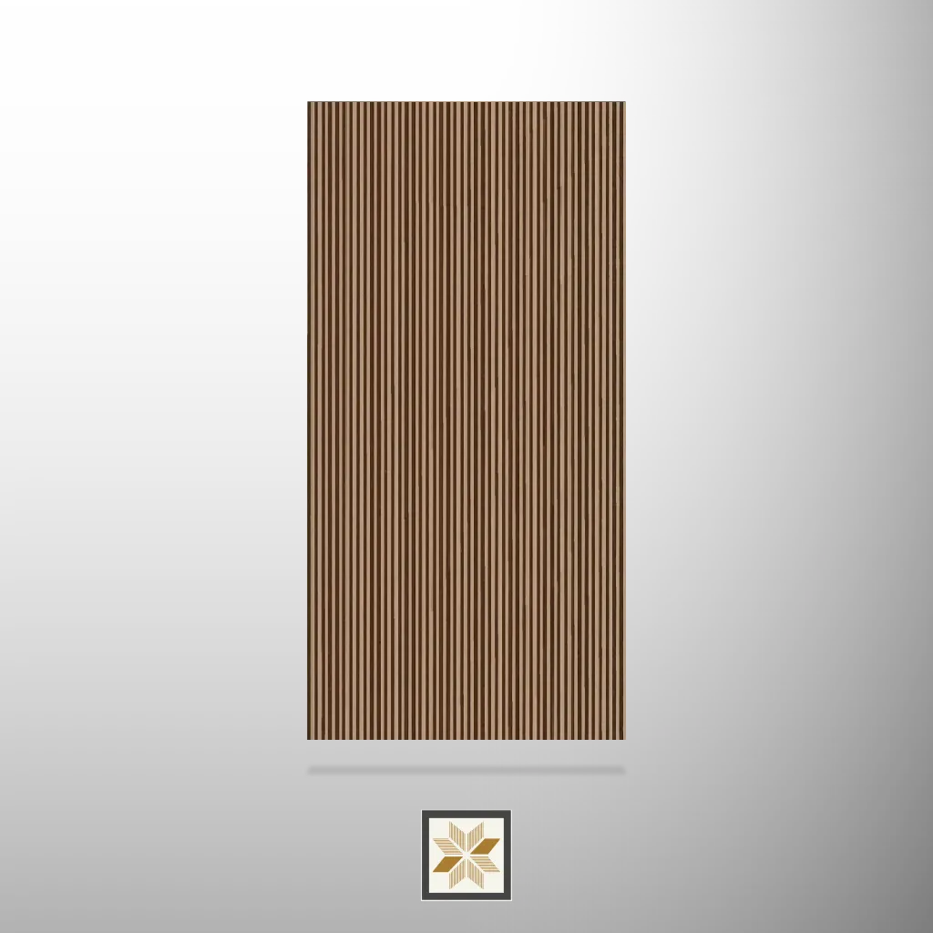 8x2 feet | Brown Wood louvers (suitable for Bedroom, Hotel, Kitchen, Living Room, Office, Restaurant, TV Cabinet, Wardrobe) | LV-23809