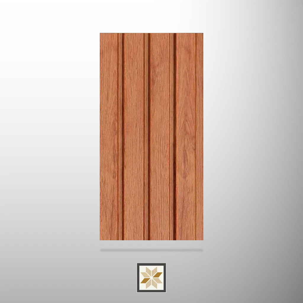 8x0.41 feet | 12 mm Brown Wood louvers (suitable for Bathroom, Bedroom, Hotel, Kitchen, Living Room, Office, Restaurant, TV Cabinet, Wardrobe) | LV-23817