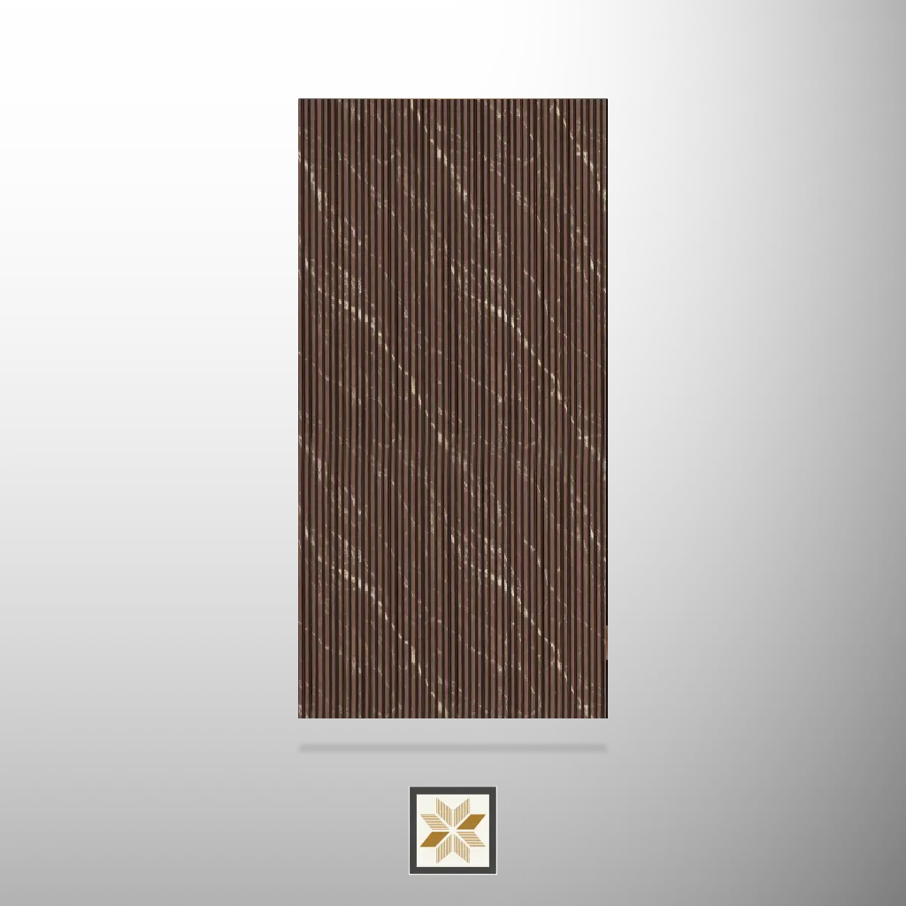 8x2 feet | Brown Wood louvers (suitable for Bedroom, Hotel, Kitchen, Living Room, Office, Restaurant, TV Cabinet, Wardrobe) | LV-23857