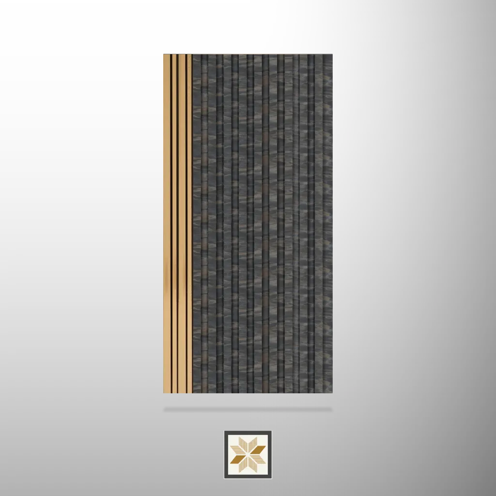 8x0.83 feet | Grey Marble louvers (suitable for Bedroom, Hotel, Kitchen, Living Room, Office, Restaurant, TV Cabinet, Wardrobe) | LV-23862