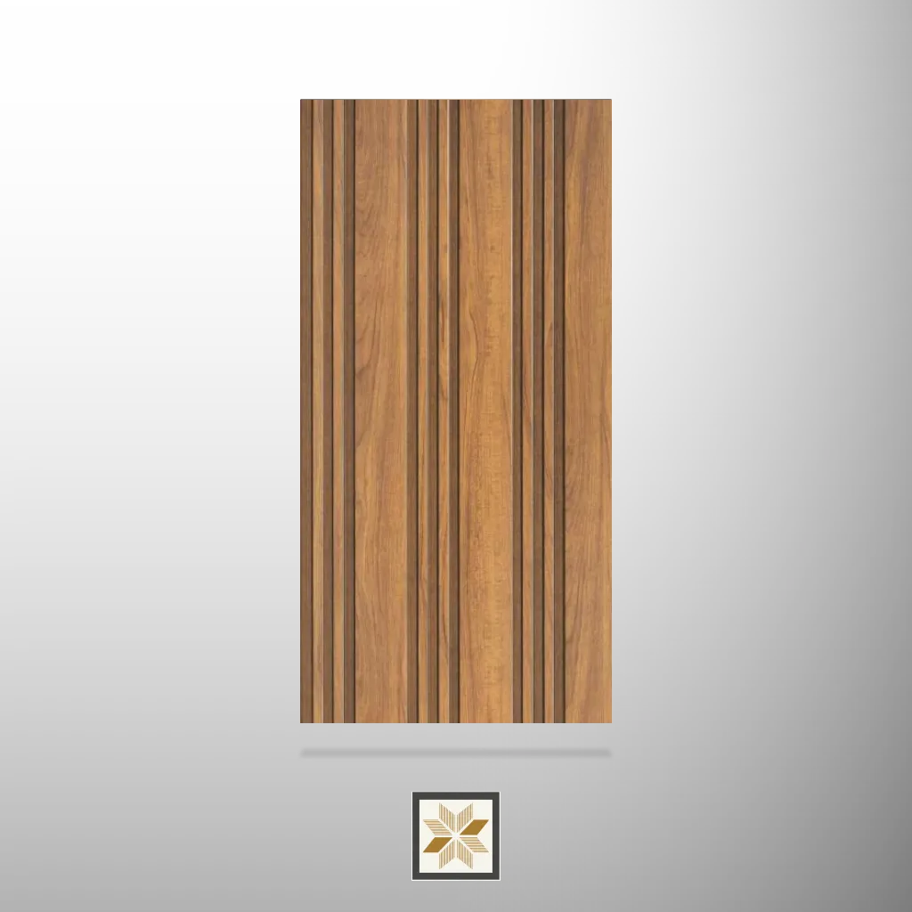 8x1 feet | Brown Wood louvers (suitable for Kitchen, Living Room, Office) | LV-23892