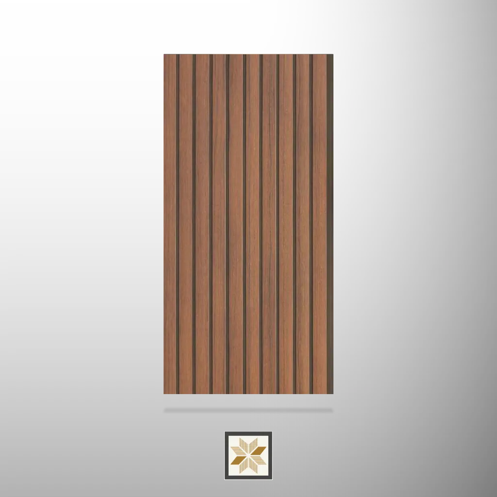 9.5x1 feet | Brown Wood louvers (suitable for Kitchen, Living Room, Office) | LV-23893