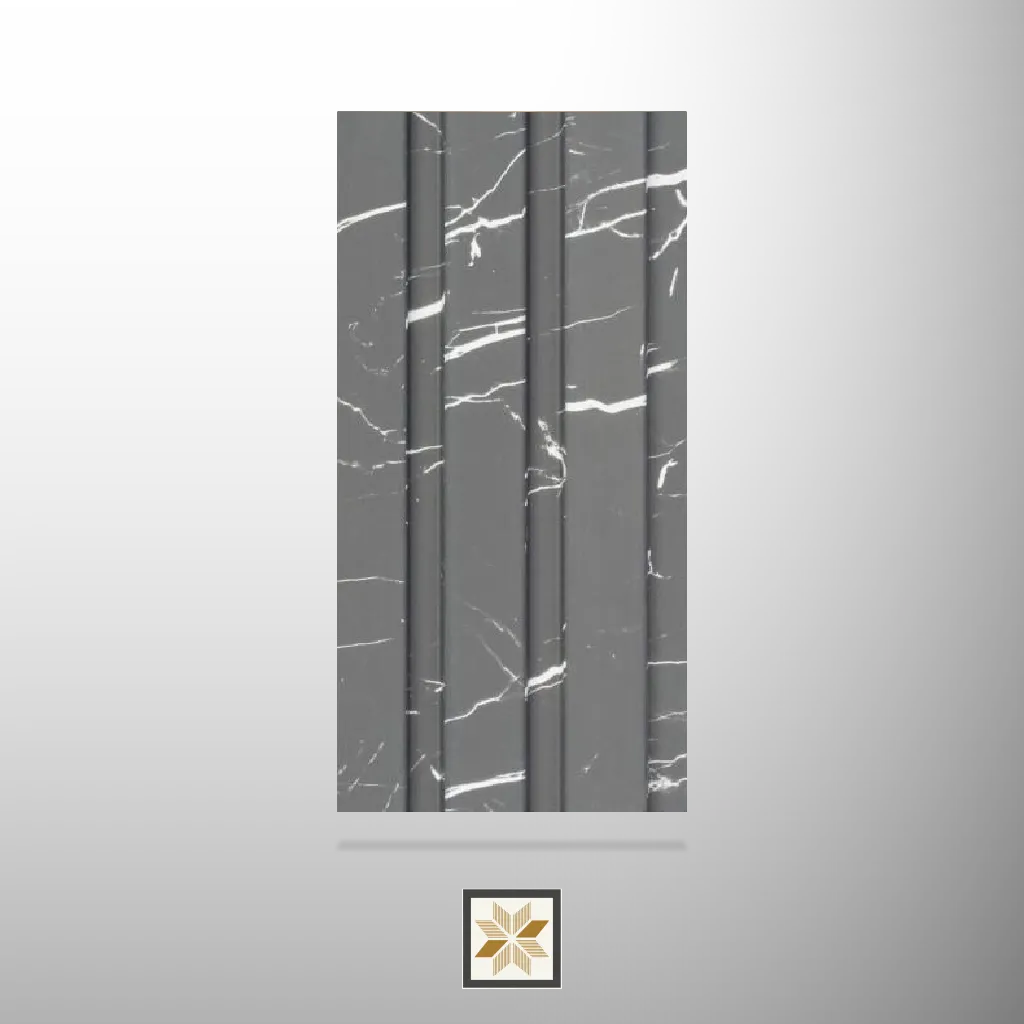 8x0.41 feet | 12 mm Grey Marble louvers (suitable for Bedroom, Living Room, Office, TV Cabinet) | LV-23906