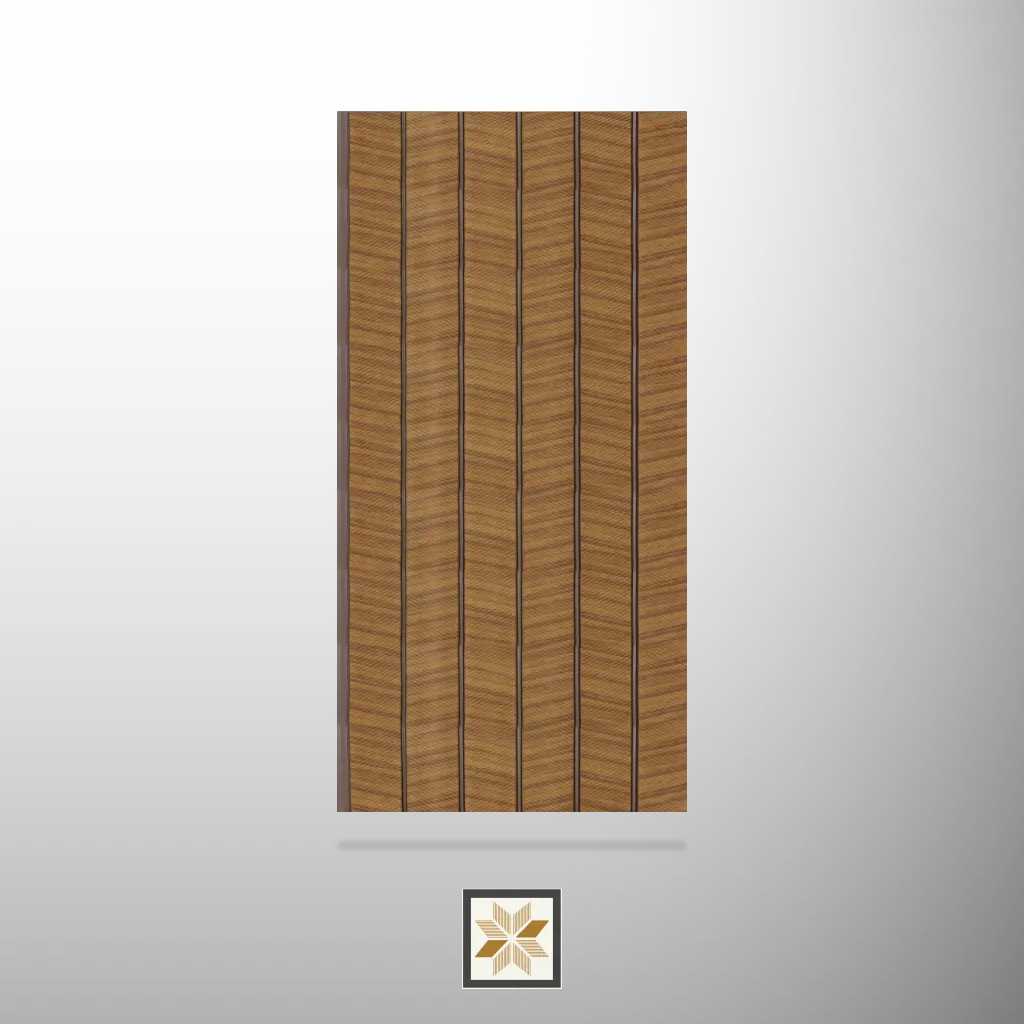 9.5x0.83 feet | Brown Patterned louvers (suitable for Bedroom, Hotel, Kitchen, Living Room, Office, Restaurant, TV Cabinet, Wardrobe) | LV-23939