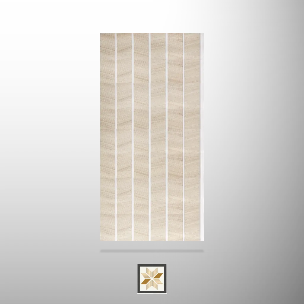 9.5x0.83 feet | Beige Patterned louvers (suitable for Bedroom, Hotel, Kitchen, Living Room, Office, Restaurant, TV Cabinet, Wardrobe) | LV-23945