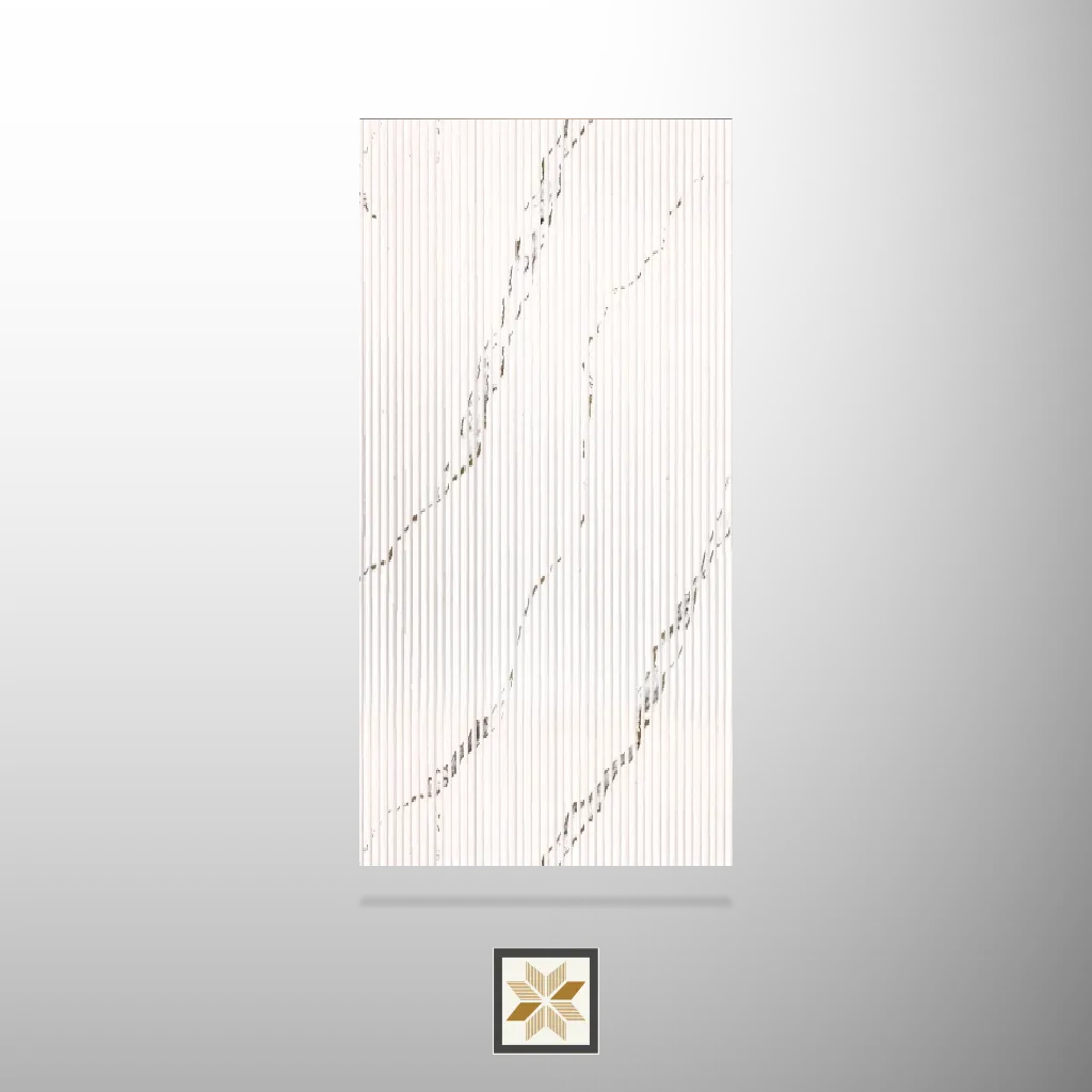 8x2 feet | White Marble louvers (suitable for Bedroom, Hotel, Kitchen, Living Room, Office, Restaurant, TV Cabinet, Wardrobe) | LV-23954