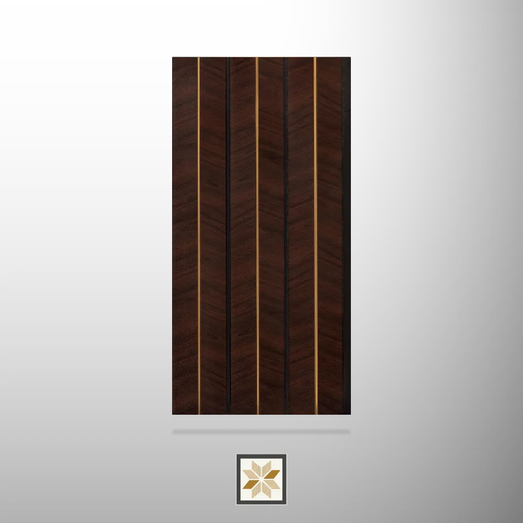 8x0.83 feet | 12 mm Brown Patterned louvers (suitable for Bedroom, Living Room, Office, TV Cabinet) | LV-23963