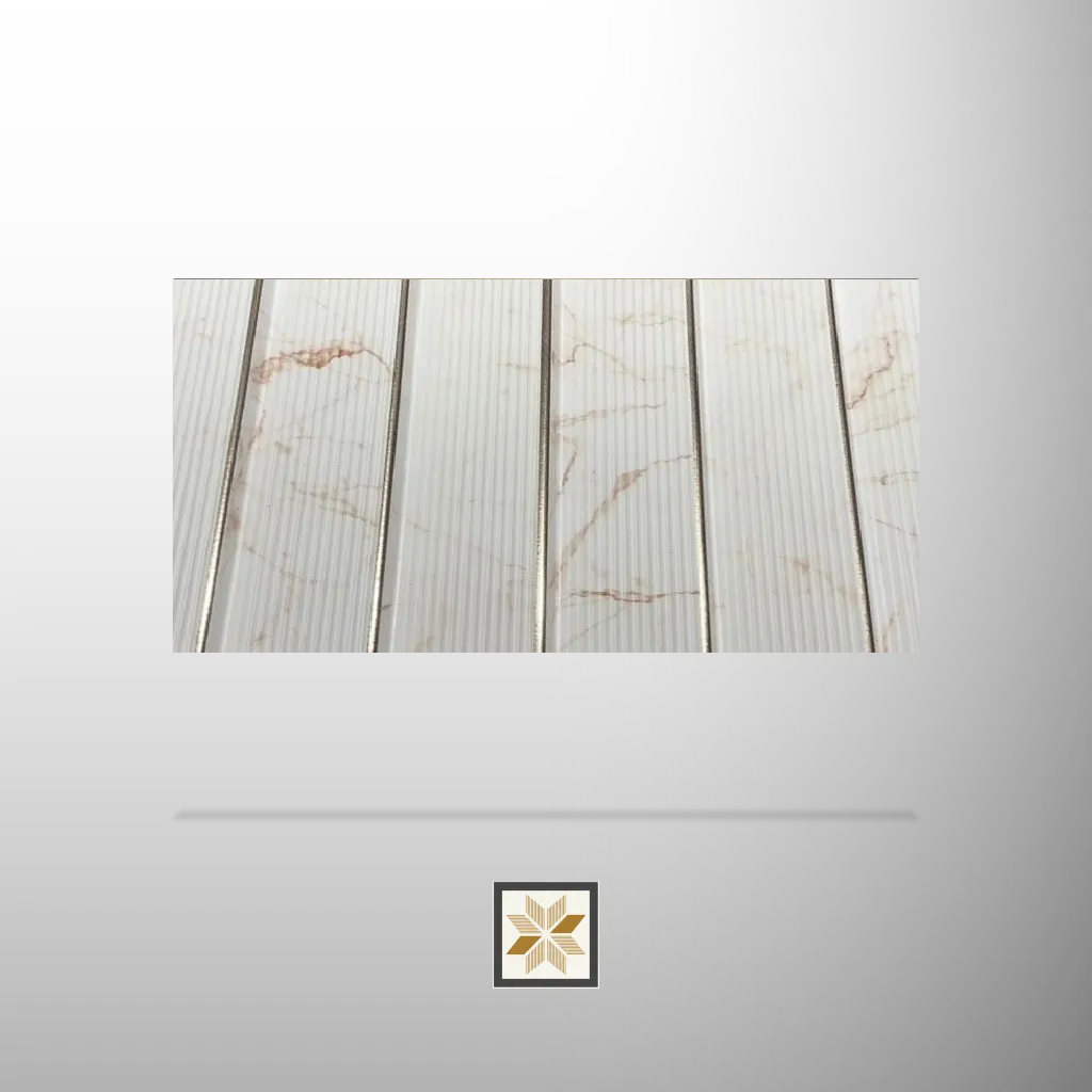 8x0.83 feet | White Marble louvers (suitable for Bedroom, Hotel, Kitchen, Living Room, Office, Restaurant, TV Cabinet, Wardrobe) | LV-23978