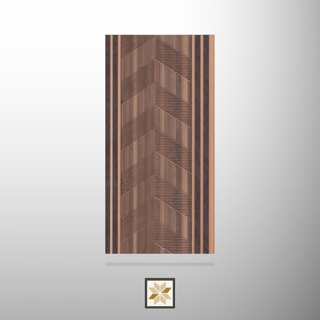 8x1 feet | 8 mm Brown Patterned louvers (suitable for Bedroom, Living Room, Office, TV Cabinet) | LV-23979