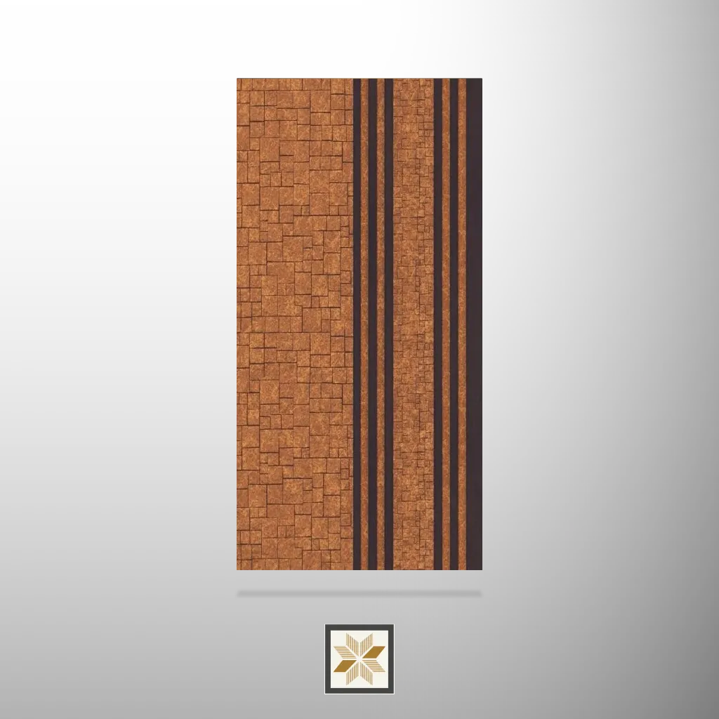 8x1 feet | 8 mm Brown Stone louvers (suitable for Bedroom, Living Room, Office, TV Cabinet) | LV-23987