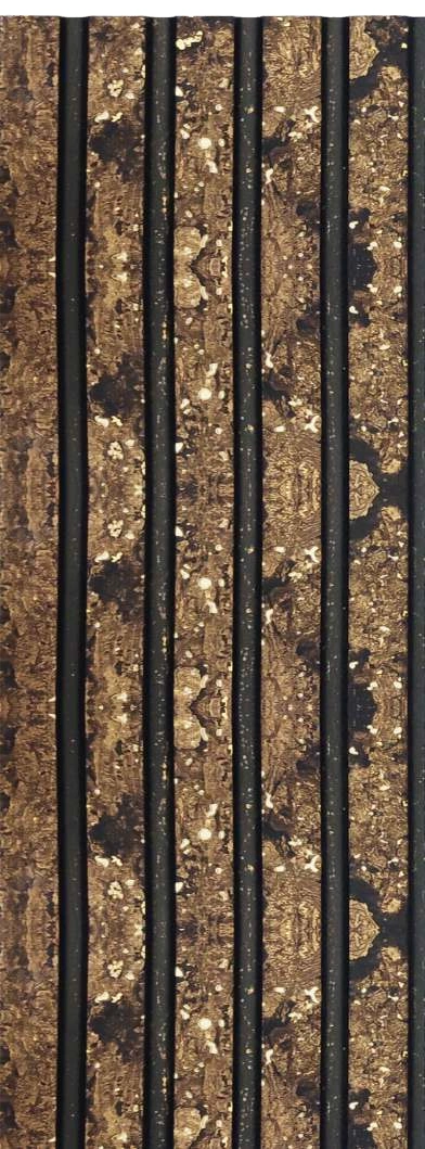 8x0.41 feet | 12 mm Brown Stone louvers (suitable for Bedroom, Hotel, Kitchen, Living Room, Office, Restaurant) | LV-23990