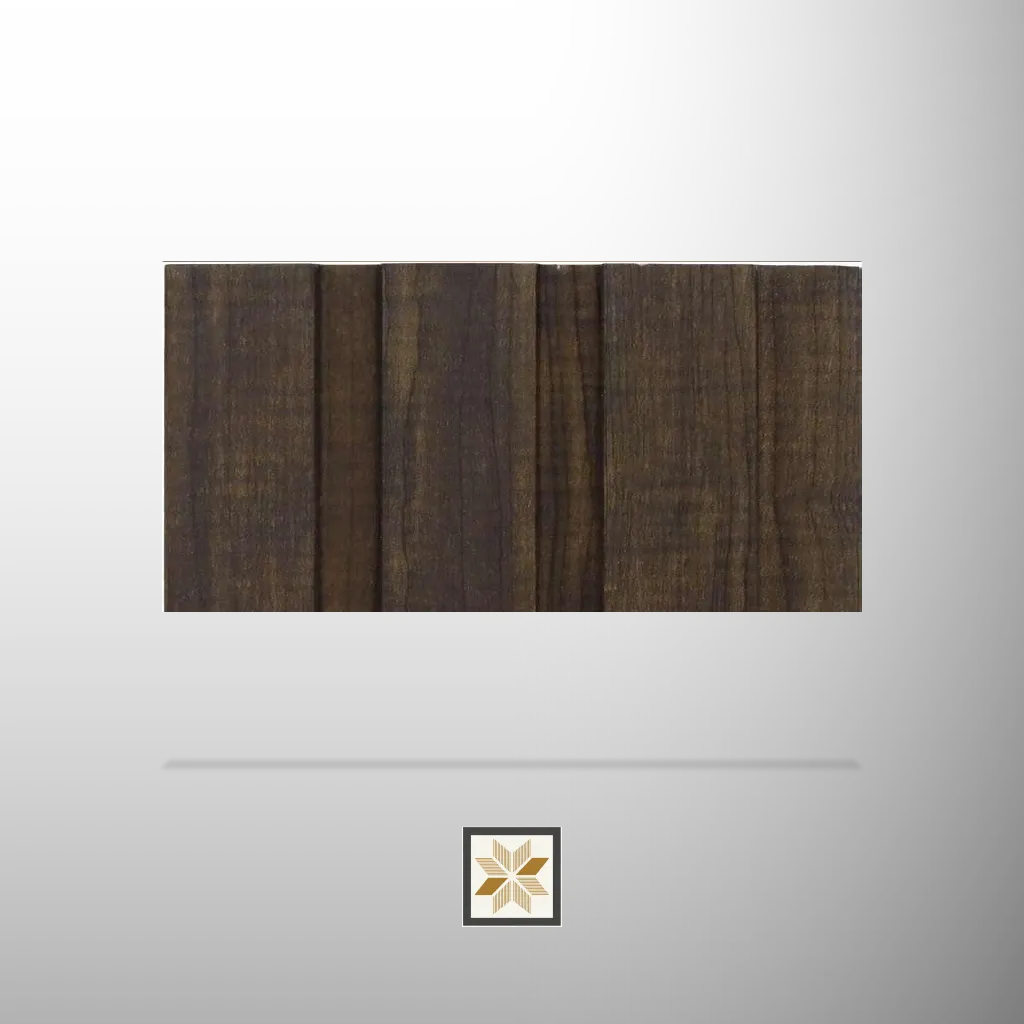 9.5x0.37 feet | 12 mm Brown Wood louvers (suitable for Bedroom, Living Room, Office) | LV-23994