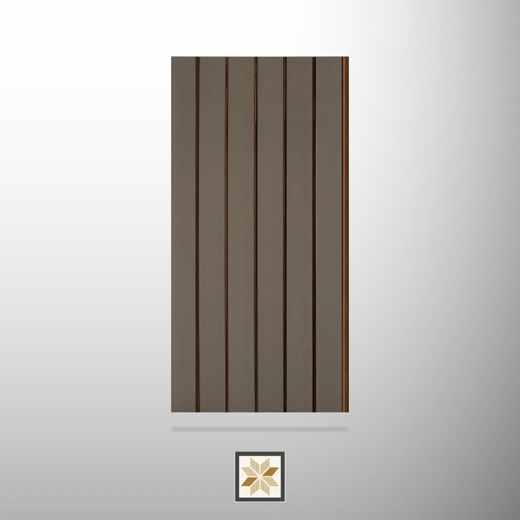 8x0.83 feet | 12 mm Brown Geometric louvers (suitable for Bedroom, Living Room, Office, TV Cabinet) | LV-23998-B