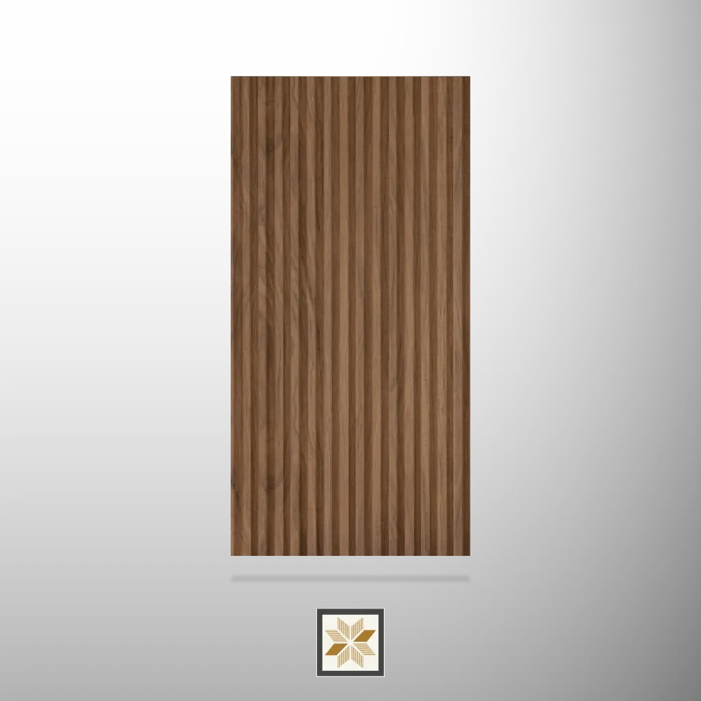 8x1 feet | 6 mm Brown Wood louvers (suitable for Bedroom, Living Room, Office, TV Cabinet) | LV-24020-B