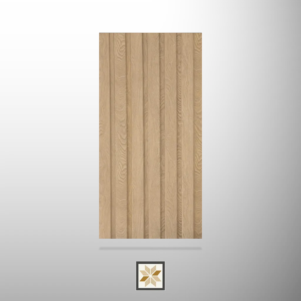 8x0.83 feet | 12 mm Brown Wood louvers (suitable for Bedroom, Living Room, Office, TV Cabinet) | LV-24024