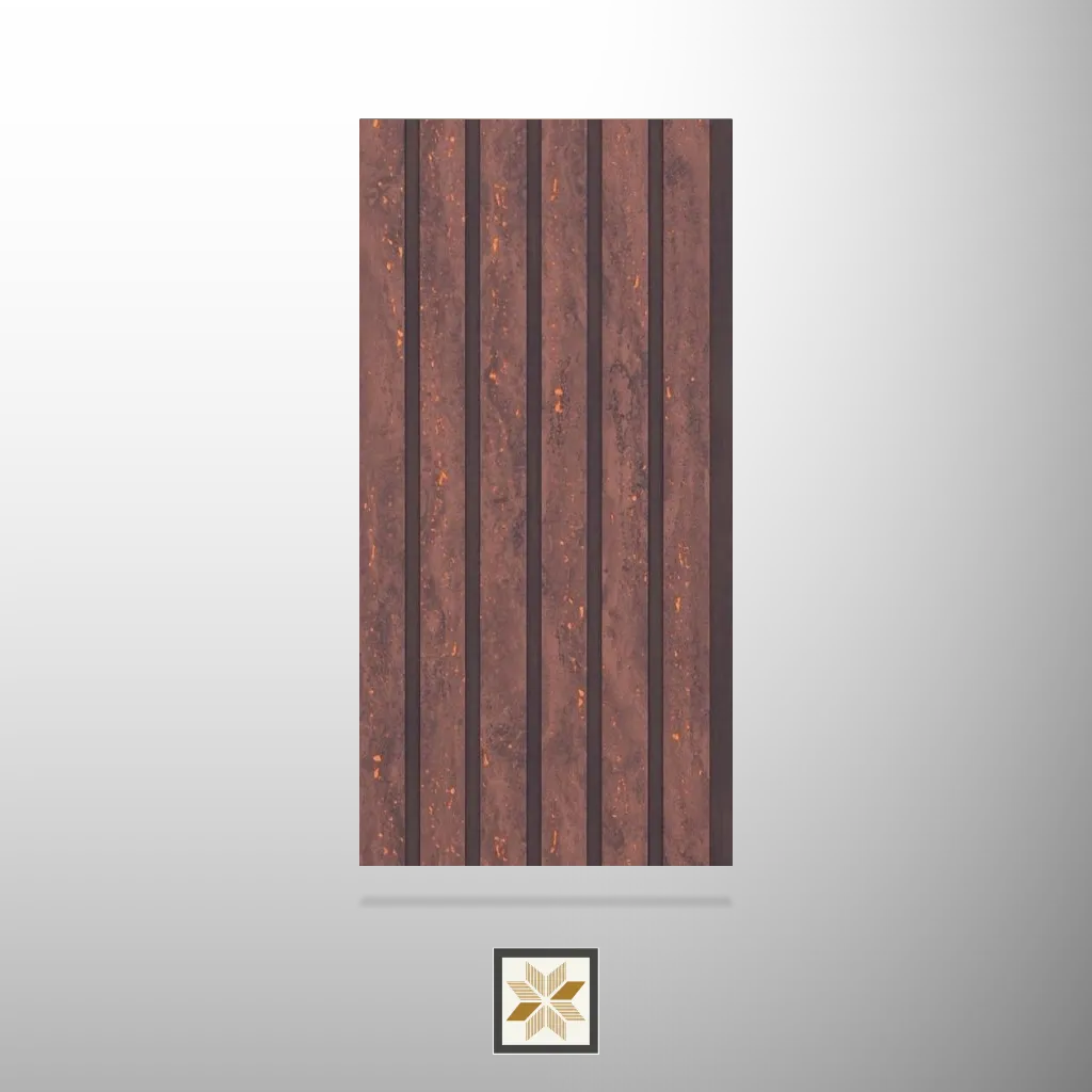 8x1 feet | 8 mm Brown Wood louvers (suitable for Bedroom, Living Room, Office, TV Cabinet) | LV-24035