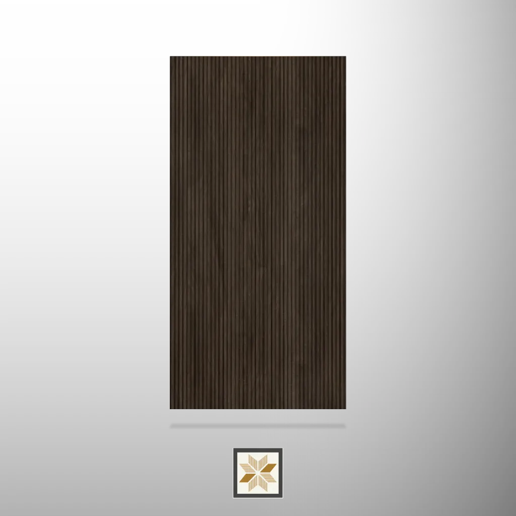 8x1 feet | 6 mm Brown Wood louvers (suitable for Bedroom, Living Room, Office, TV Cabinet) | LV-24071-B