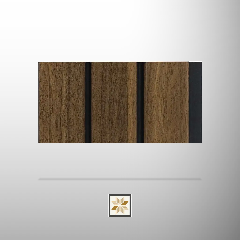 9.5x0.4 feet | 12 mm Brown Wood louvers (suitable for Bedroom, Living Room, Office) | LV-24050