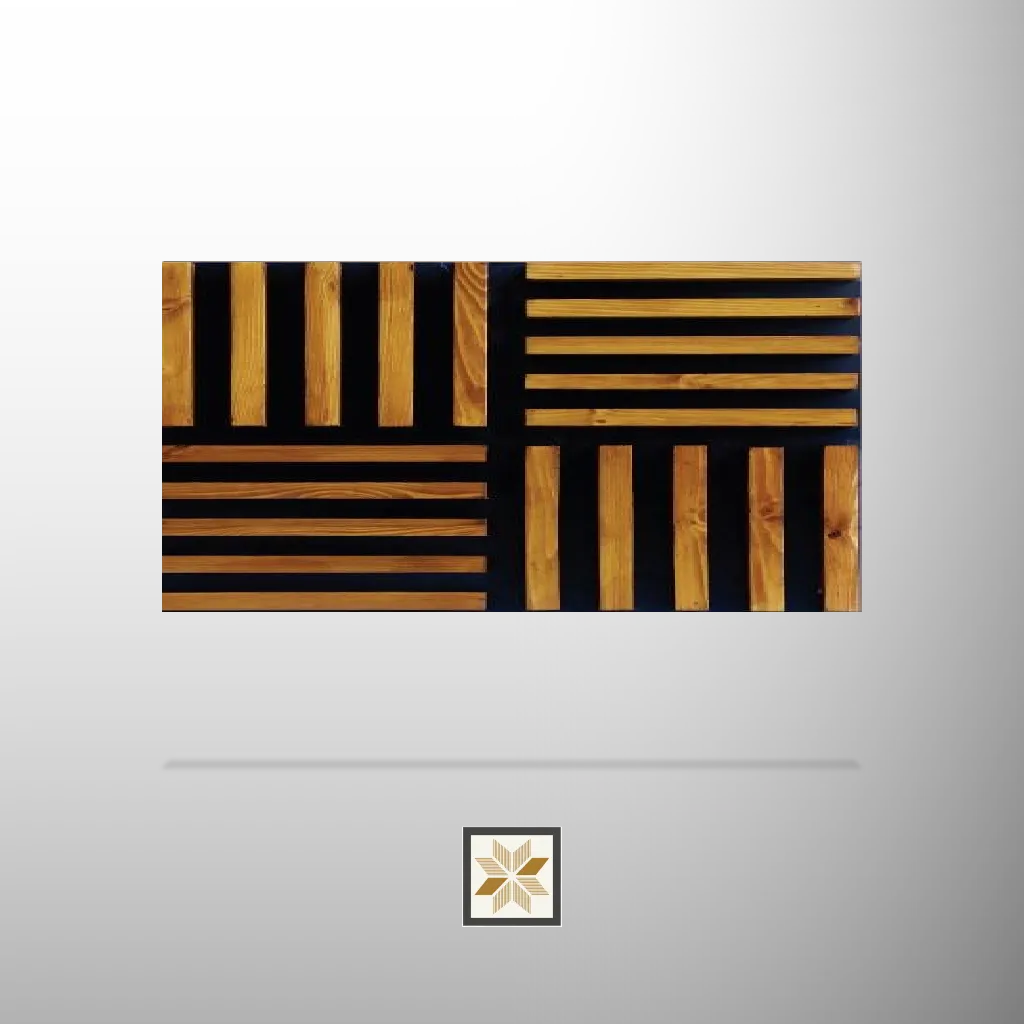 9x0.93 feet | 12 mm Brown Patterned louvers (suitable for Bedroom, Living Room, Office, TV Cabinet) | LV-24063